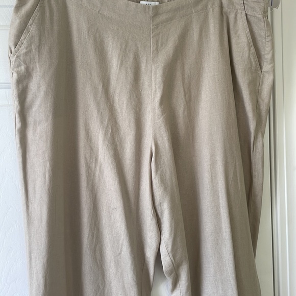 New Directions Cropped Linen-Blend Pants XL - Picture 2 of 12